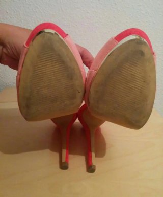 Zapatos tacón talla 37, Marca SuiteBlanco.