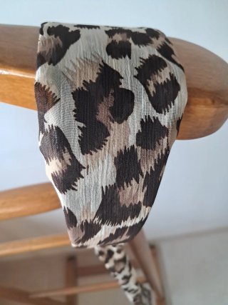 Diadema lazo estampado leopardo