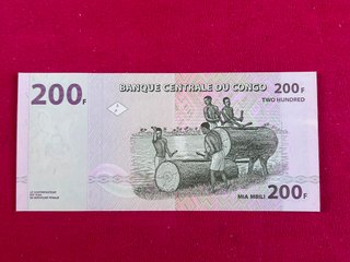 Billete 200 Francos Congo 2007 sin circular