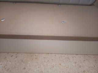 Canapé abatible blanco madera en perfecto estado
