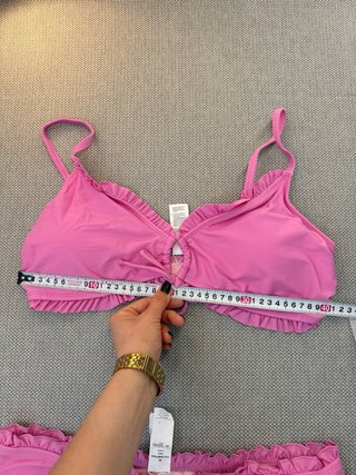 Bañador rosa volantes XL