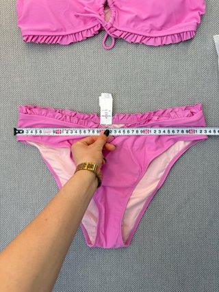 Bañador rosa volantes XL
