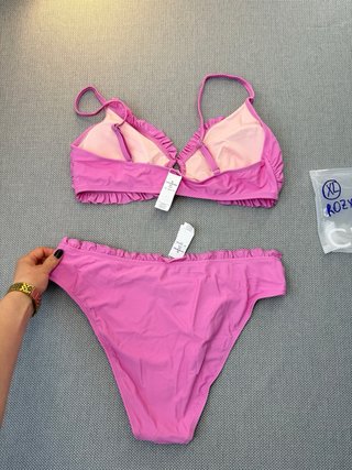 Bañador rosa volantes XL
