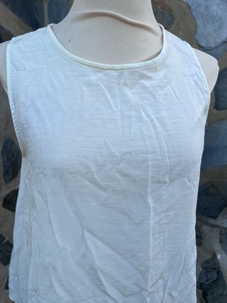 Camiseta sin mangas Stradivarius blanca
