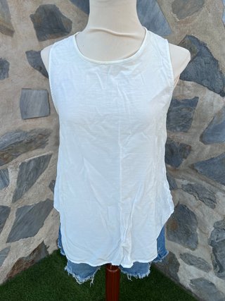 Camiseta sin mangas Stradivarius blanca