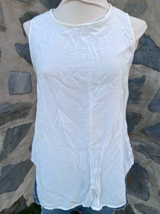 Camiseta sin mangas Stradivarius blanca