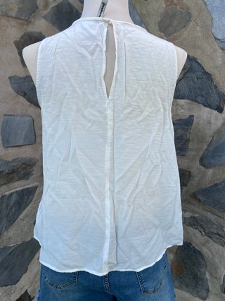 Camiseta sin mangas Stradivarius blanca
