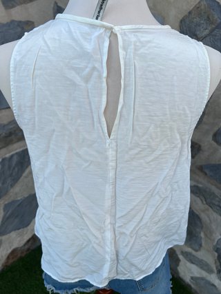 Camiseta sin mangas Stradivarius blanca