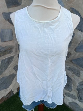 Camiseta sin mangas Stradivarius blanca