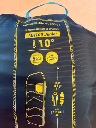 Saco de dormir Decathlon Junior, usado un dia.