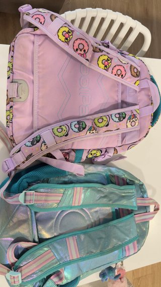 2 Mochilas Escolares Niña Unicornio y Sirena