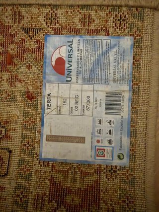 Pack 3 alfombras beige y rojo