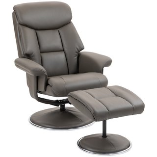 Sillón reclinable con pouf, respaldo ajustable, cu