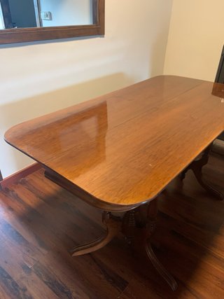 Mesa consola madera maciza extensible