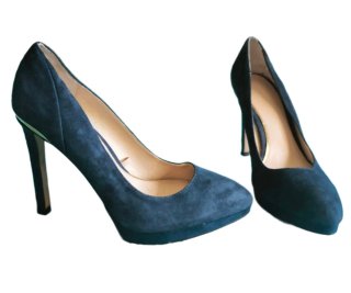 Zapatos de tacón azul marino