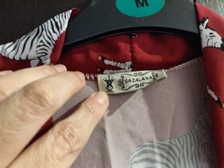 Kimono Granate con Estampado de Cebras