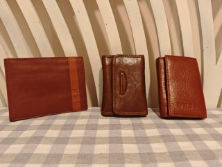 Billeteras de piel marrones