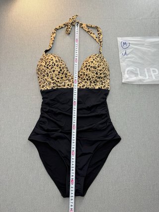 Bañador estampado leopardo y negro Talla M