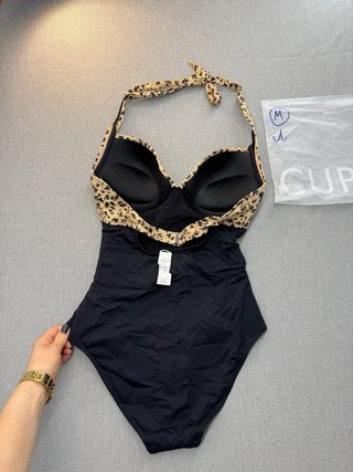 Bañador estampado leopardo y negro Talla M