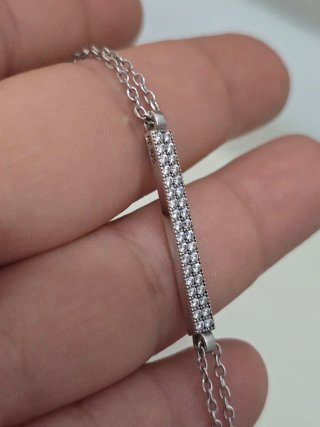 Collar Plata 925 con Circonitas 19cm