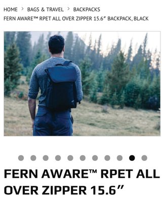 Mochila Aware Fern RPET con cremallera integral