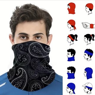 Lote 3 Pañuelos/Bandanas Negro y Blanco