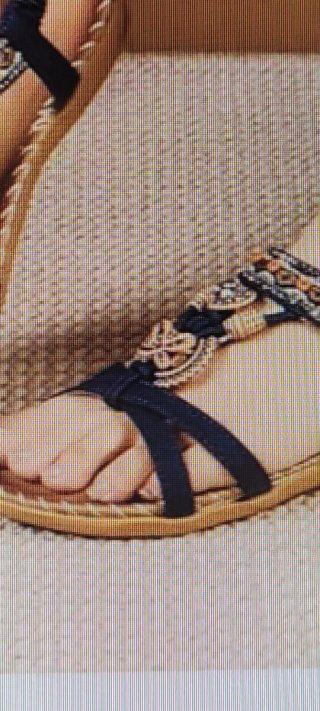 Sandalias mujer negra multicolor