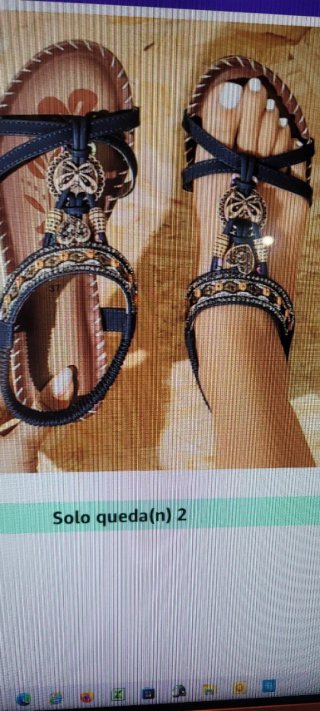 Sandalias mujer negra multicolor