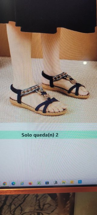 Sandalias mujer negra multicolor