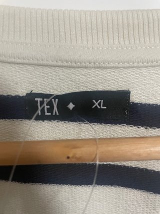 Sudadera TEX Rayas Azul/Blanco Talla XL