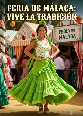 Traje de flamenca verde