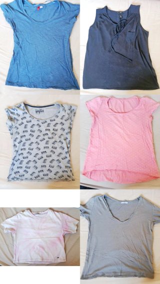 Lote 6 Camisetas Mujer Manga Corta