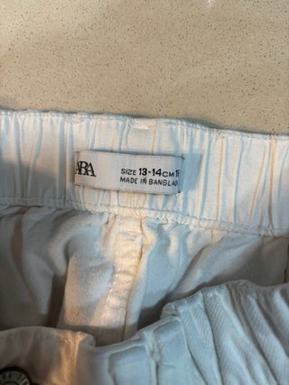 Pantalón corto blanco Zara niña T.13-14