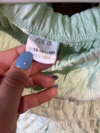 Conjunto Zara niña verde menta