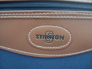 Maleta Vintage Stanton con Ruedas Azul/Marrón