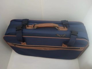 Maleta Vintage Stanton con Ruedas Azul/Marrón