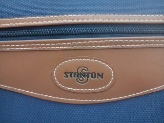 Maleta Vintage Stanton con Ruedas Azul/Marrón