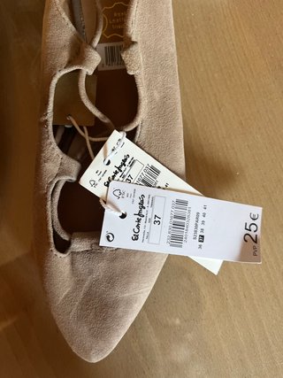Bailarinas beige talla 37
