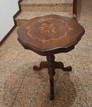 Tavolino vintage intarsiato