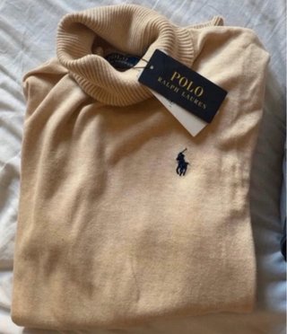 Jersey Polo Ralph Lauren cuello alto beige