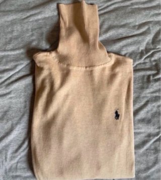 Jersey Polo Ralph Lauren cuello alto beige