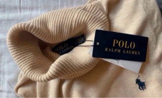 Jersey Polo Ralph Lauren cuello alto beige