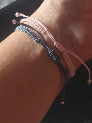 Pulsera macramé  con piedra natural.