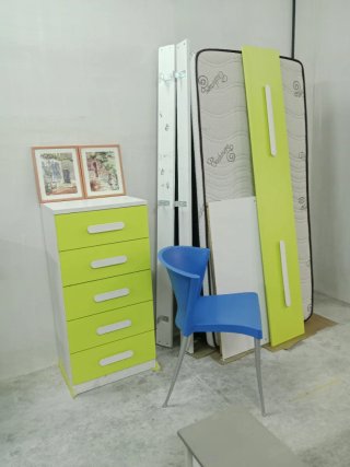 Muebles.Conjunto 3 Módulos Estantería + armario