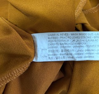 Body Zara Mostaza Talla S