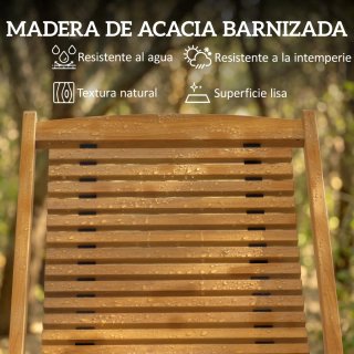 Tumbona/Silla Plegable Madera y Tela