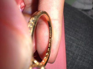 Anillo Pandora Tiara Corona Rosa y Dorado