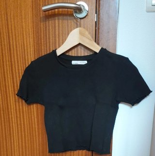 Top manga corta negro Pull&Bear Talla M