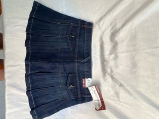 Libellula Rossa Gonna Jeans Plissettata Nuova