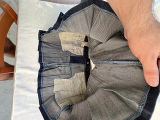 Libellula Rossa Gonna Jeans Plissettata Nuova